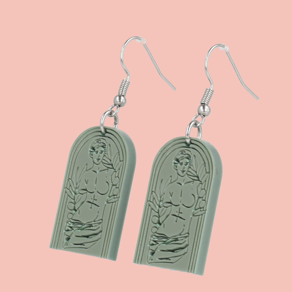 Venus De Milo Earrings - Sage Green - Sour Cherry