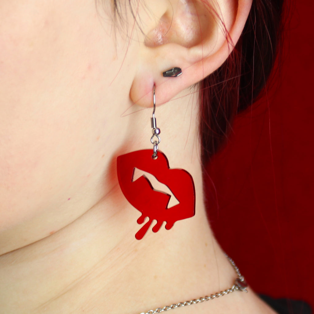 What Would Buffy Do? Earrings - Sour Cherry