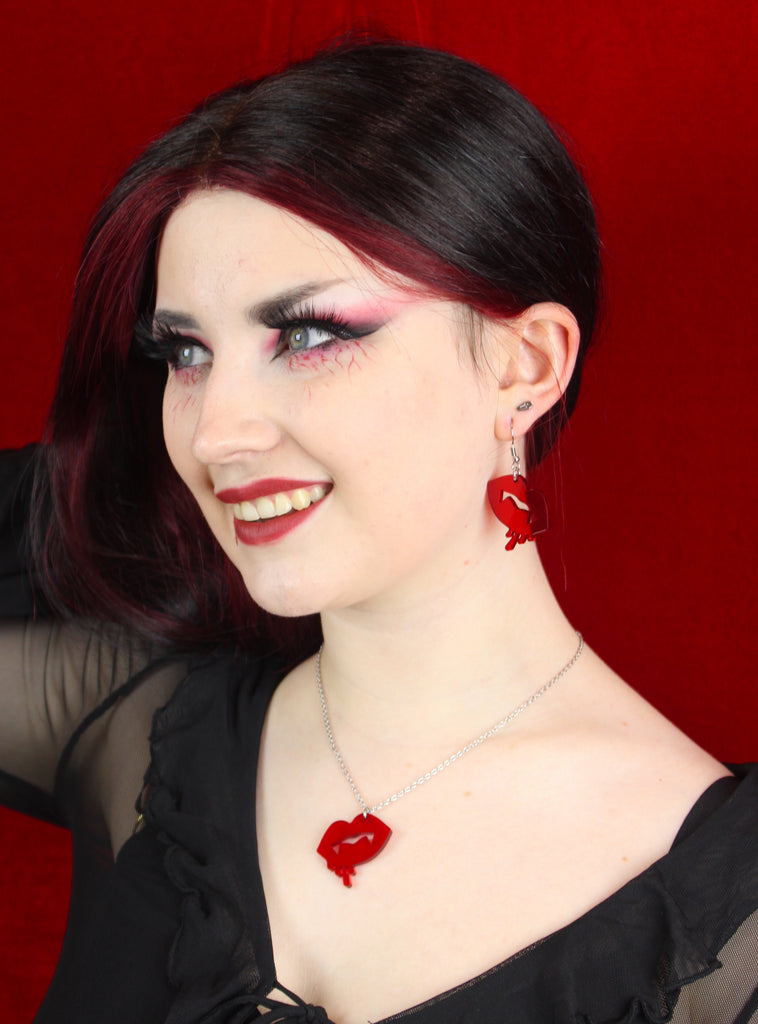What Would Buffy Do? Earrings - Sour Cherry