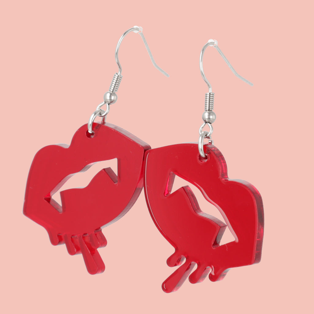 What Would Buffy Do? Earrings - Sour Cherry