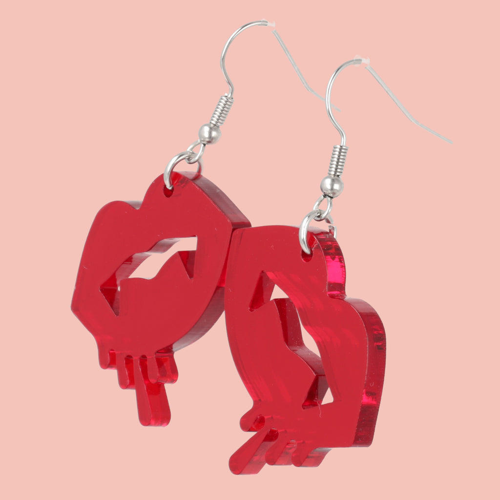 What Would Buffy Do? Earrings - Sour Cherry