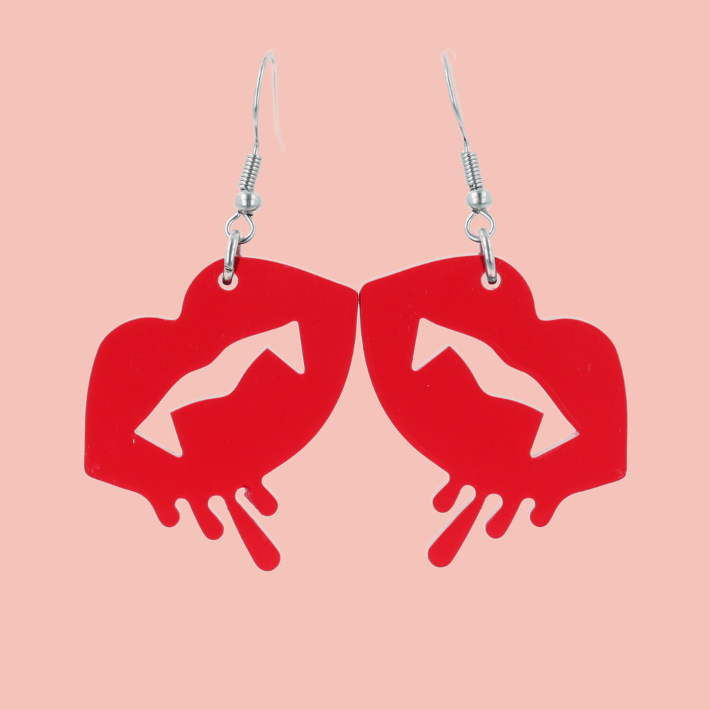 What Would Buffy Do? Earrings - Sour Cherry