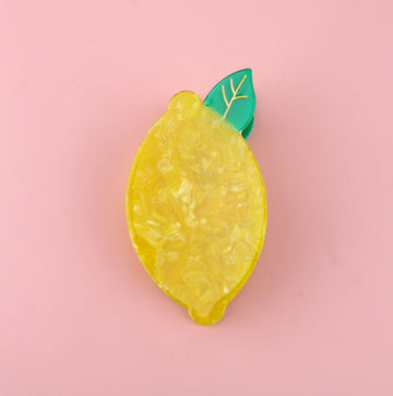 Lemon-shaped claw clip 