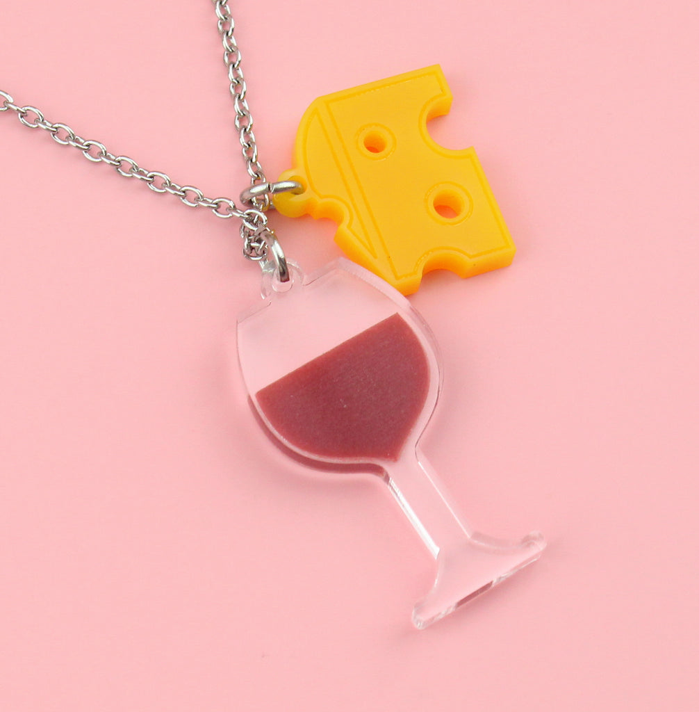 Wine & Cheese Necklace - Sour Cherry