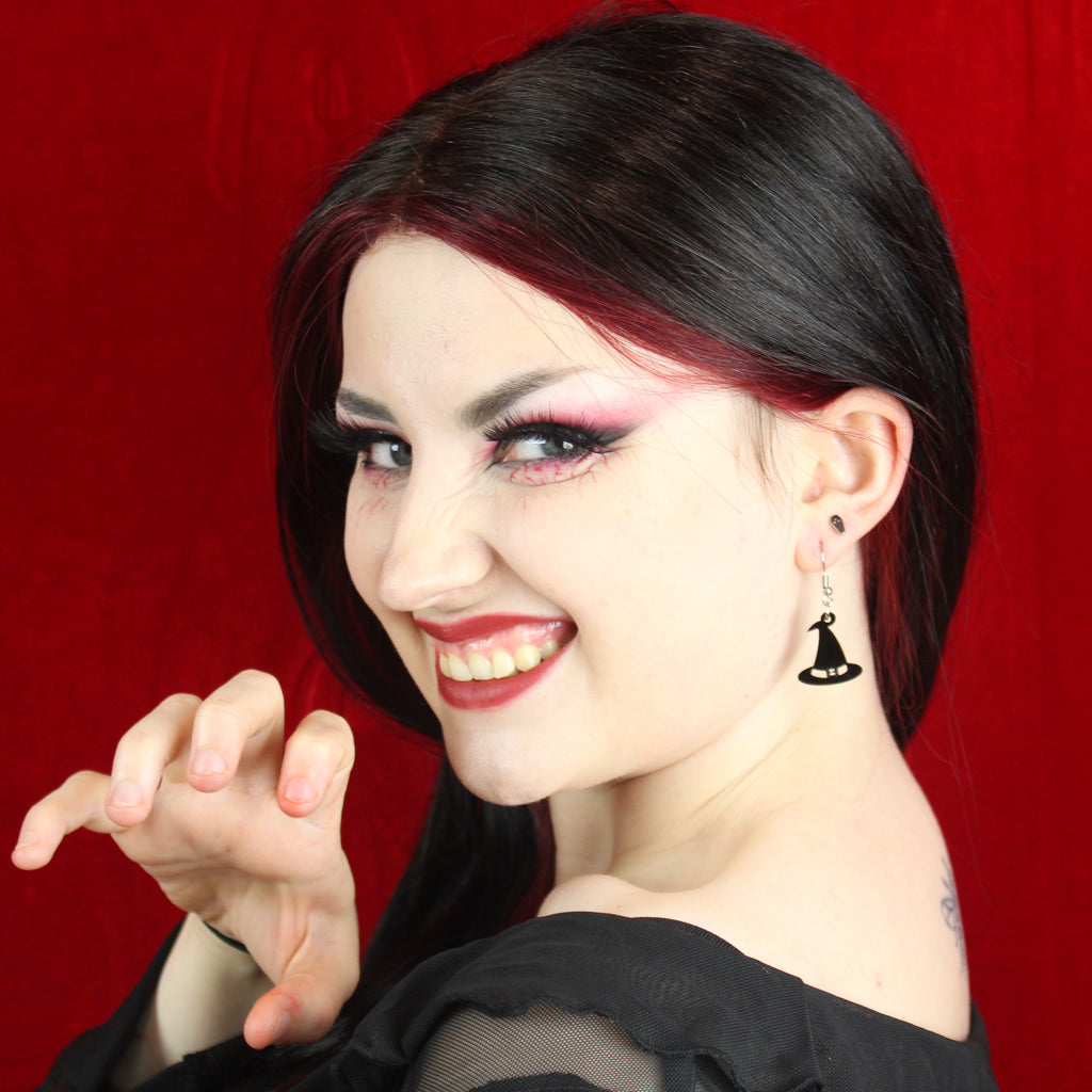 Witches' Hat Earrings - Sour Cherry