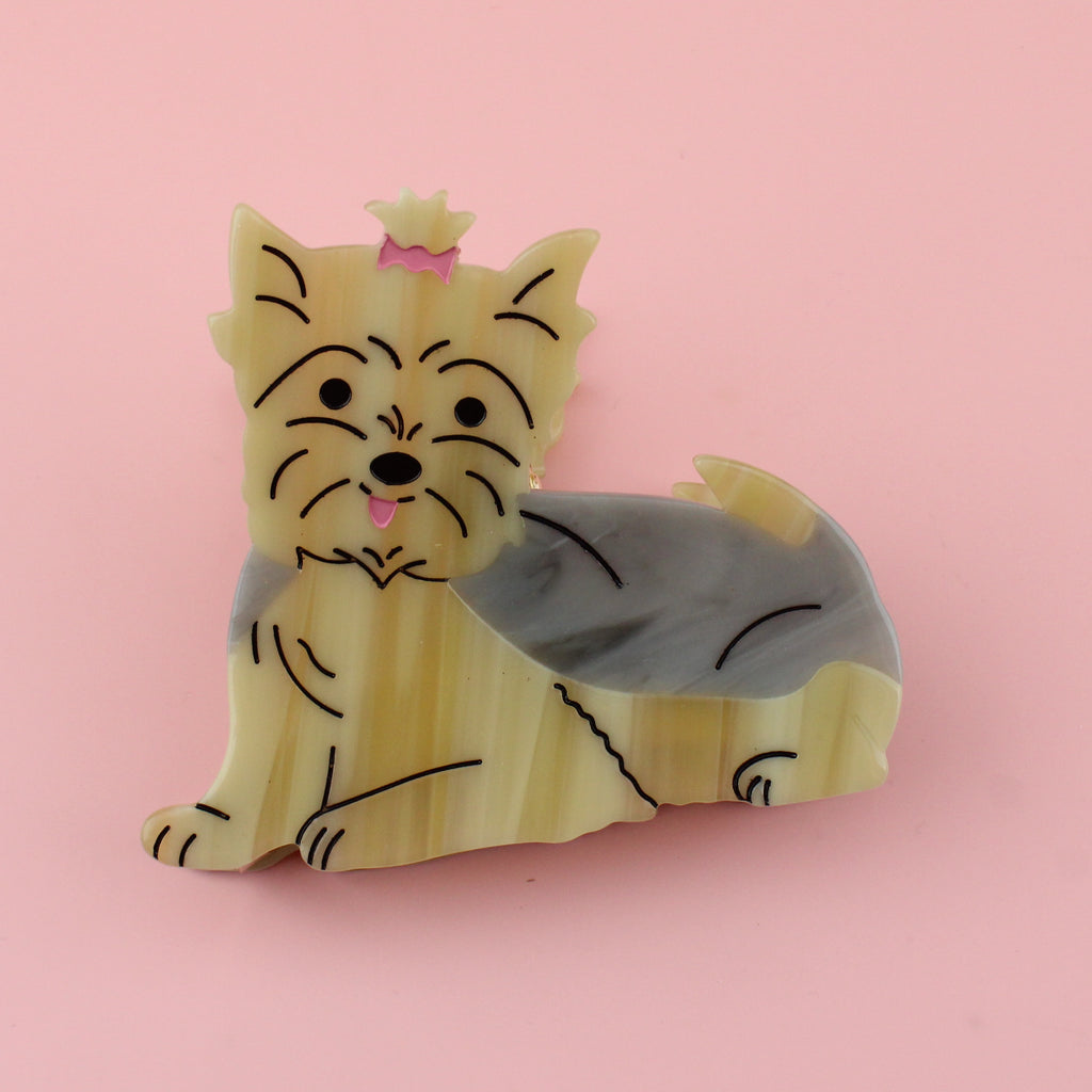3D Claw Clip in the shape of a Yorkshire Terrier