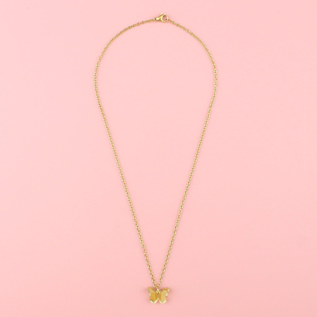 You're my Butterfly, Sugar Baby Necklace (Gold Mirror) - Sour Cherry