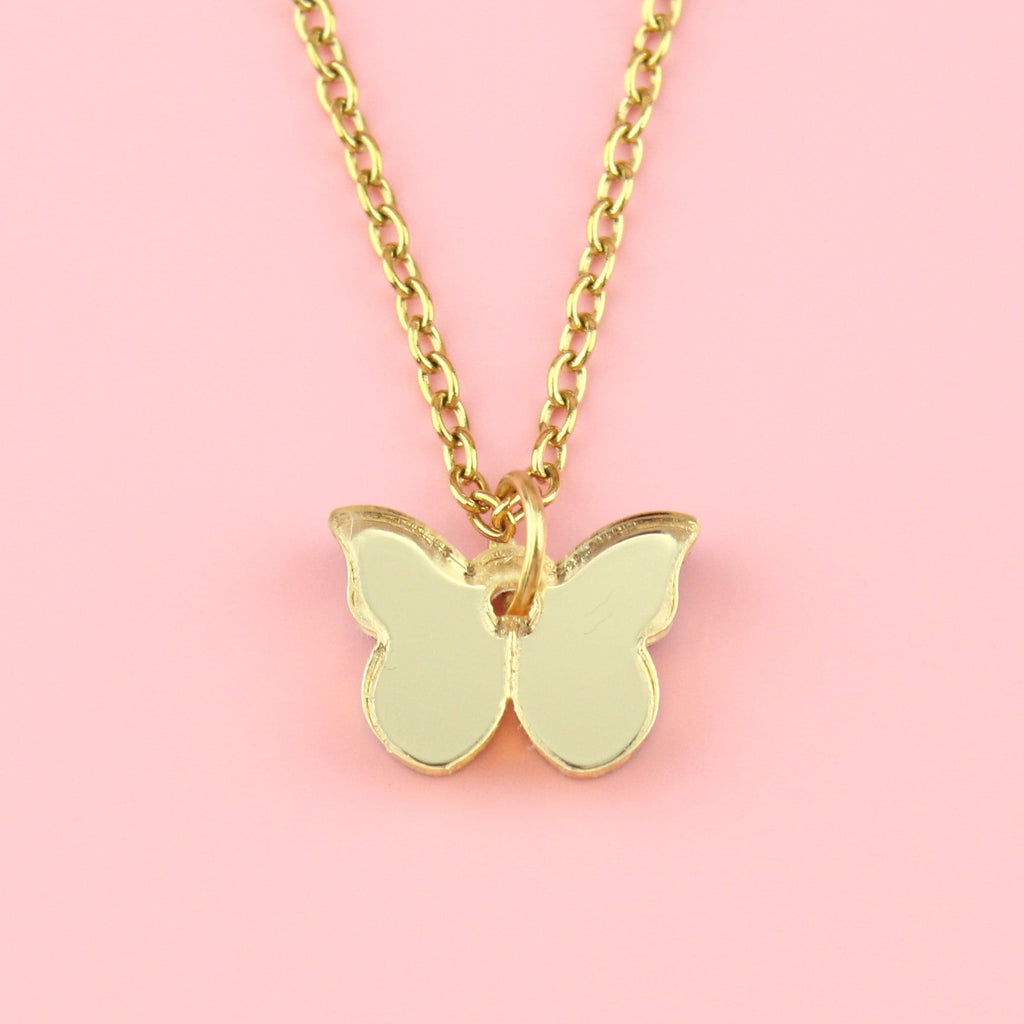You're my Butterfly, Sugar Baby Necklace (Gold Mirror) - Sour Cherry