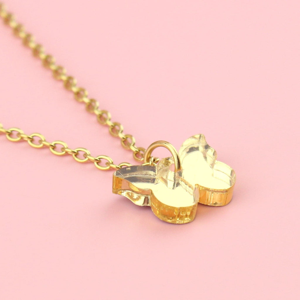 You're my Butterfly, Sugar Baby Necklace (Gold Mirror) - Sour Cherry