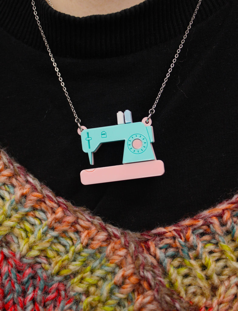 A Stitch in Time Necklace - Sour Cherry