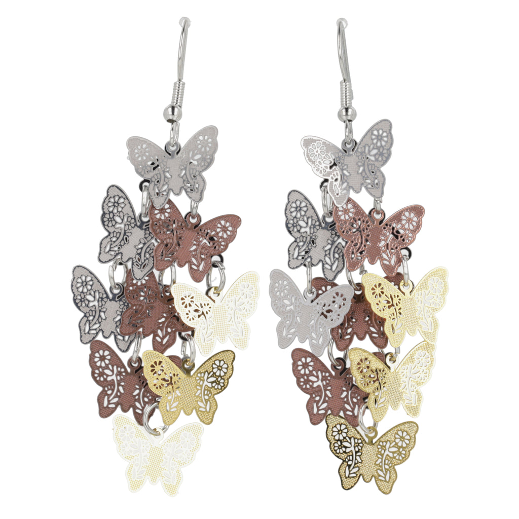 Autumn Butterfly Earrings - Sour Cherry