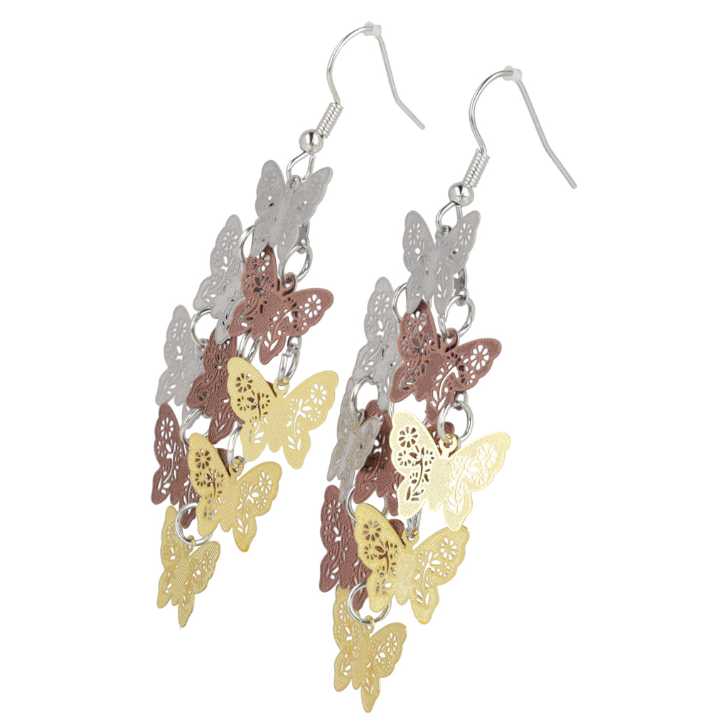 Autumn Butterfly Earrings - Sour Cherry