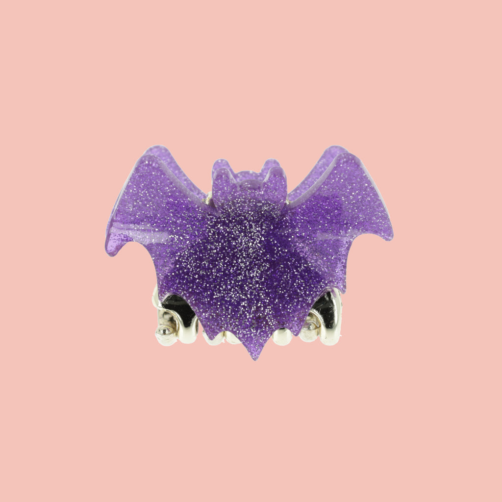 Glitter Baby Bat Claw Clip - Purple - Sour Cherry
