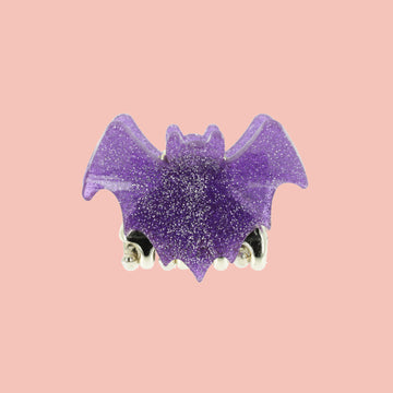 Glitter Baby Bat Claw Clip - Purple - Sour Cherry