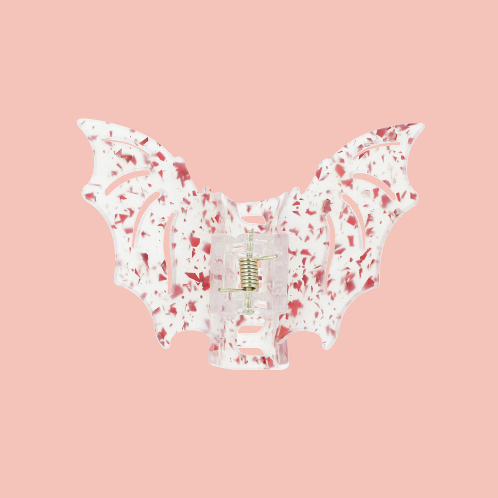 Bat To The Bone Claw Clip - Blood Splatter - Sour Cherry