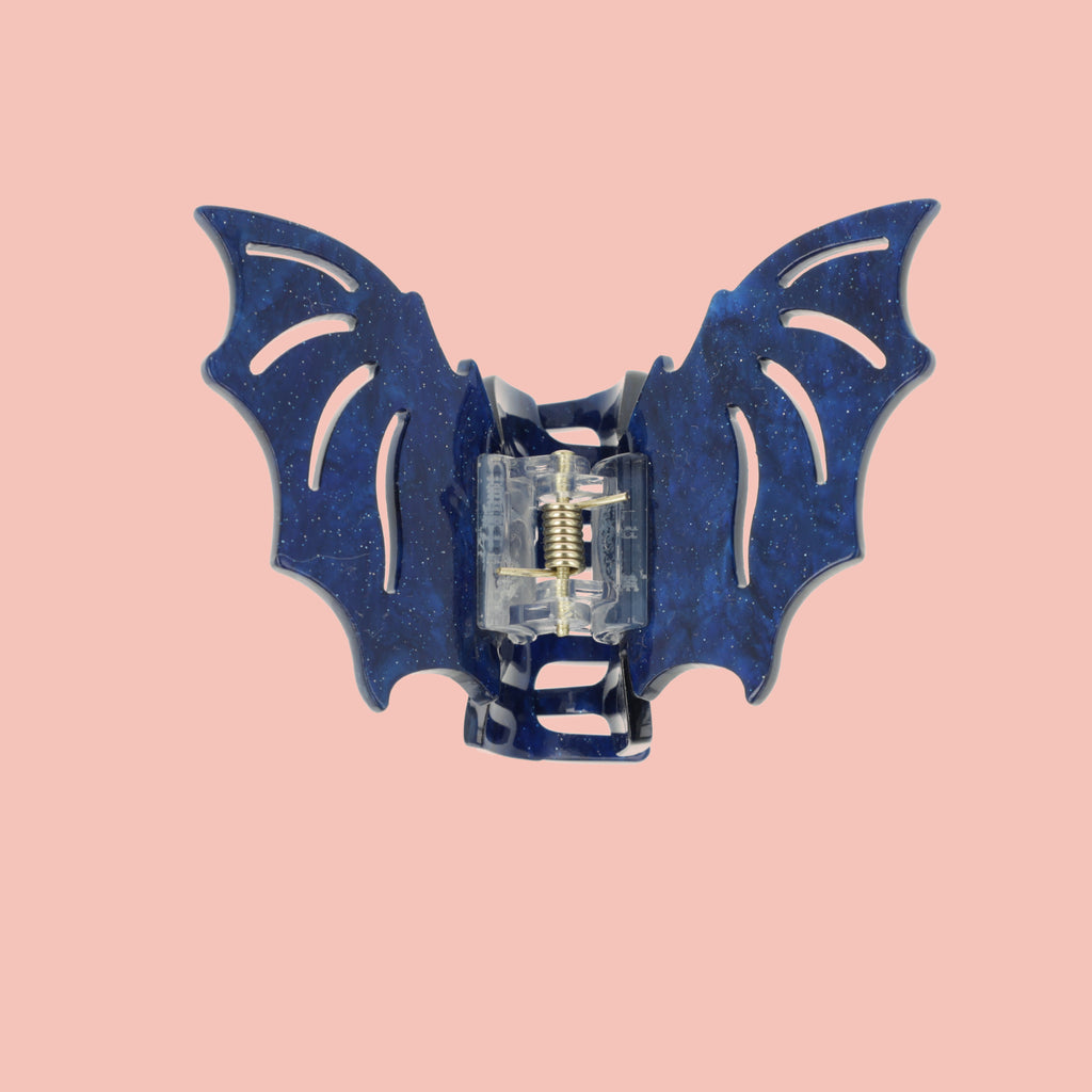 Bat To The Bone Claw Clip - Midnight Blue - Sour Cherry
