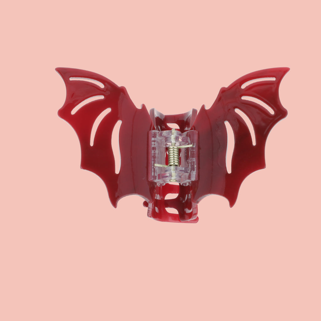 Bat To The Bone Claw Clip - Dark Red - Sour Cherry