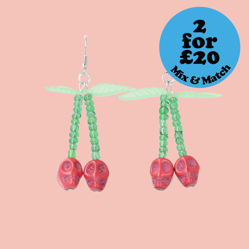 Bite of the Undead Earrings - Sour Cherry