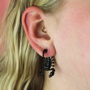 Black Scorpion 2 Piece Stud Earrings - Sour Cherry