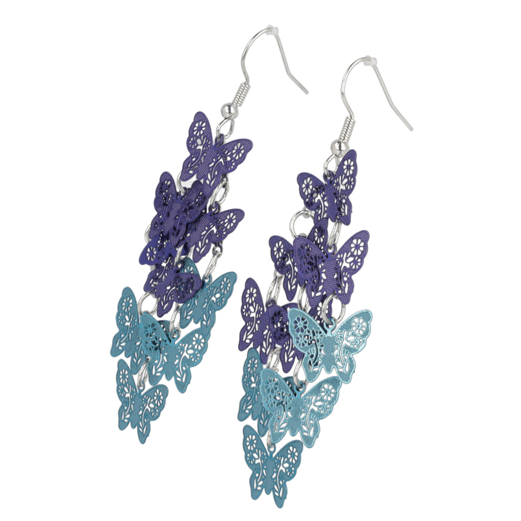 Blue Butterfly Earrings - Sour Cherry