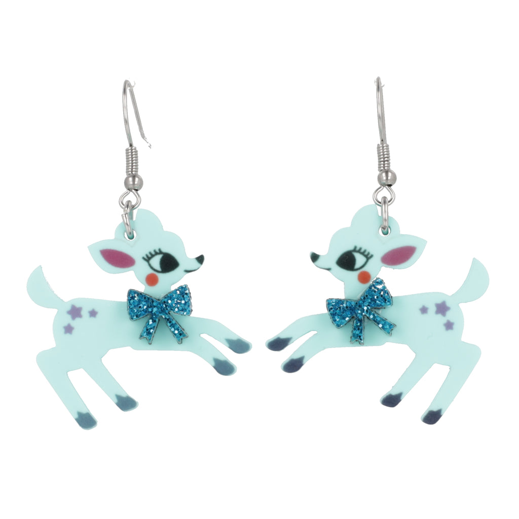 Oh Deer! Earrings - Blue - Sour Cherry