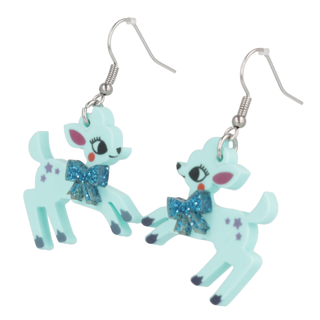 Oh Deer! Earrings - Blue - Sour Cherry
