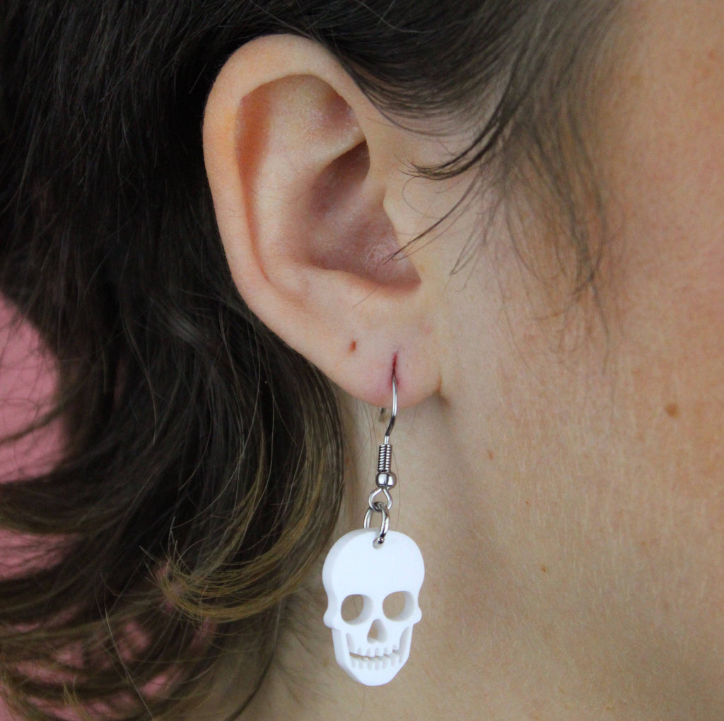 Bone Appetit Skull Earrings - Sour Cherry