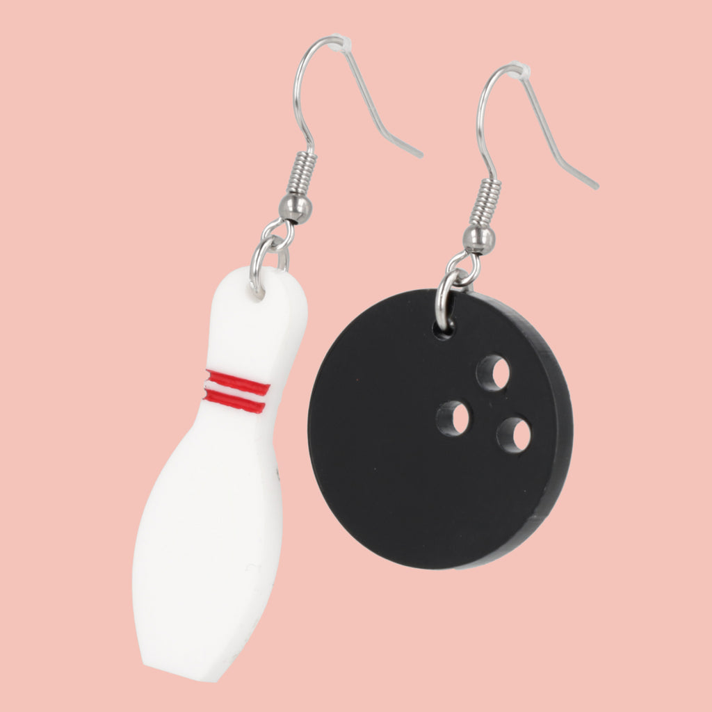 Bowling Earrings - Sour Cherry
