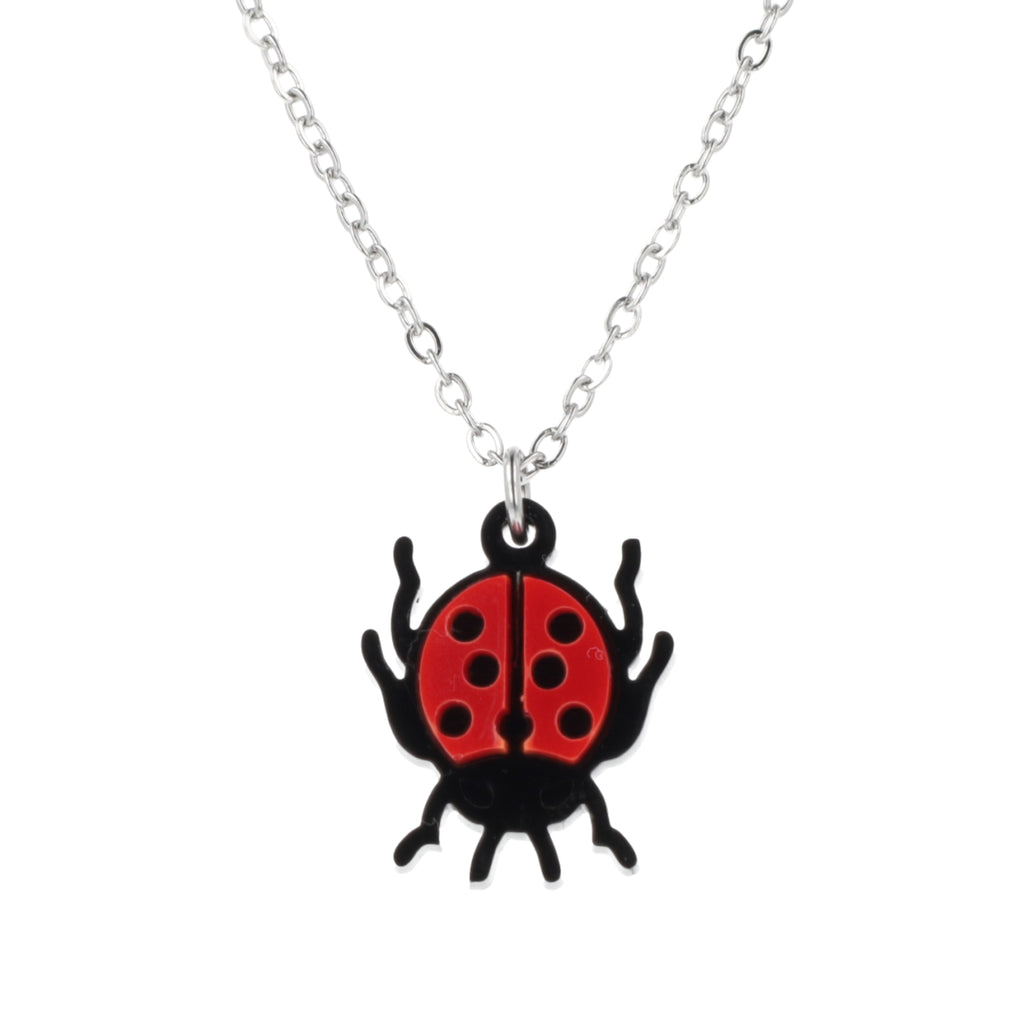 Dotty For You Ladybird Necklace - Bright Red - Sour Cherry
