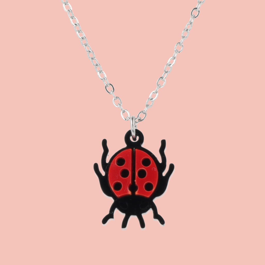 Dotty For You Ladybird Necklace - Bright Red - Sour Cherry