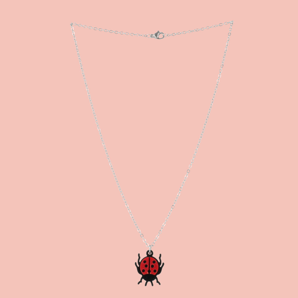 Dotty For You Ladybird Necklace - Bright Red - Sour Cherry