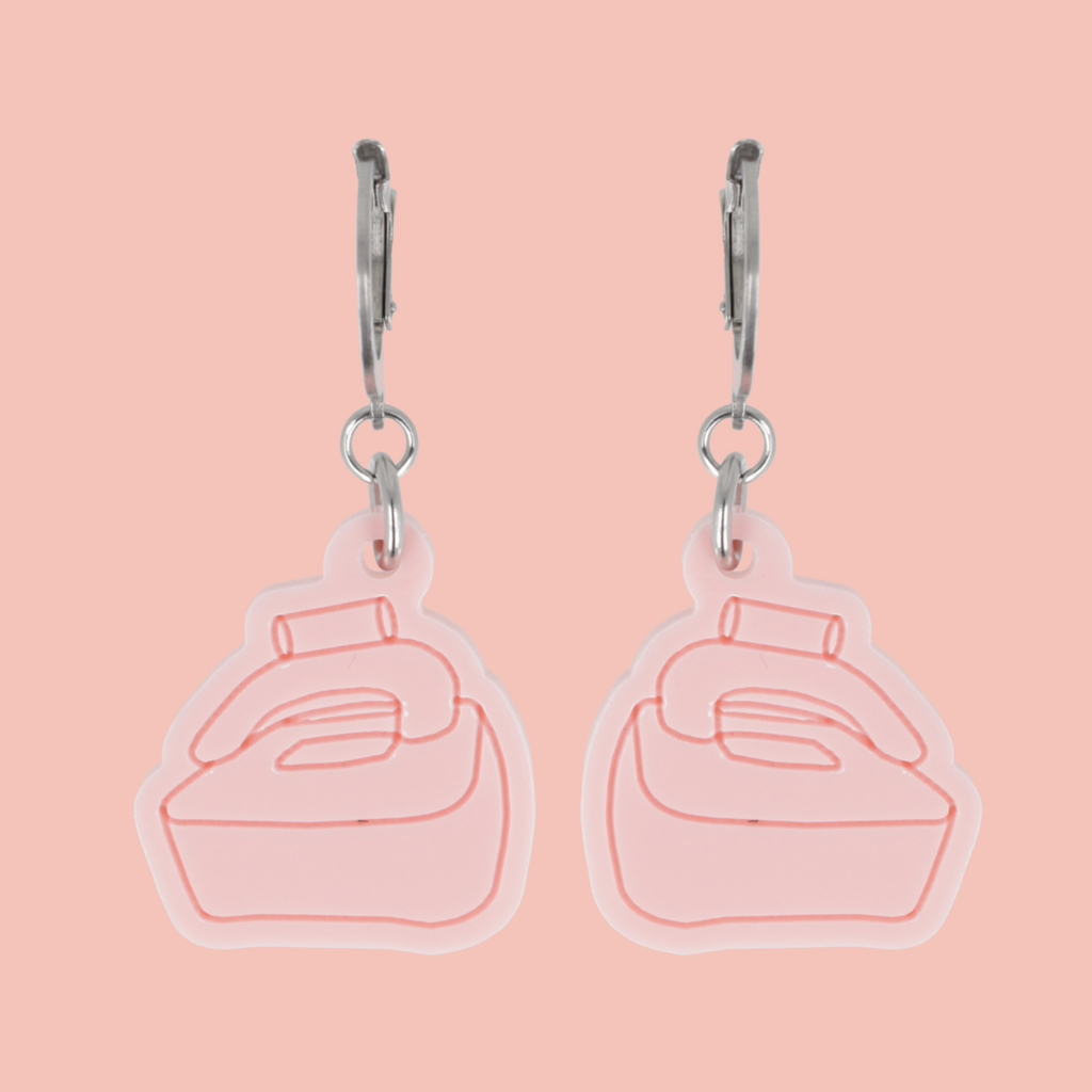 Bubble Chair Huggie Hoop Earrings - Sour Cherry