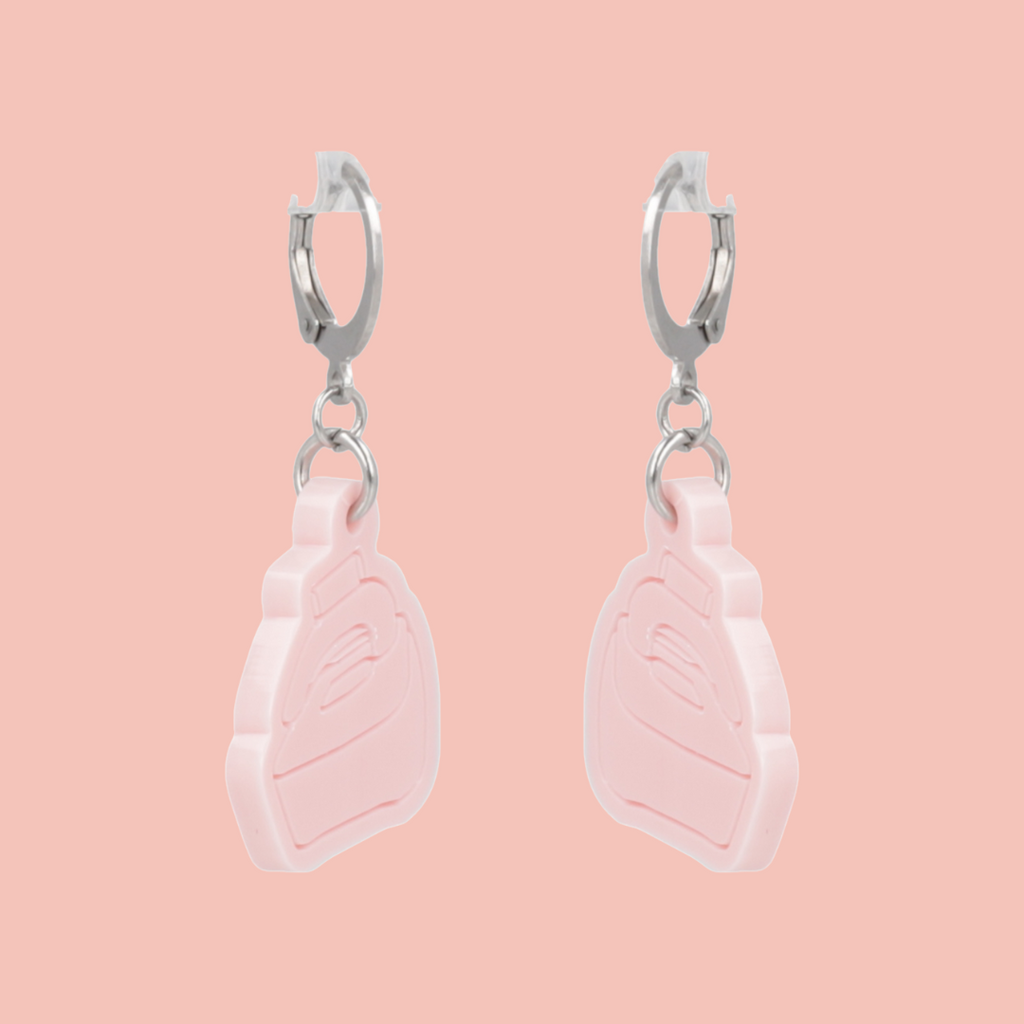 Bubble Chair Huggie Hoop Earrings - Sour Cherry