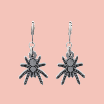 Web Developer Spider Huggie Hoop Earrings - Sour Cherry