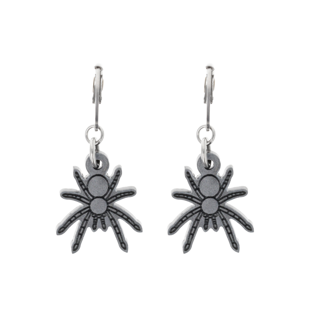 Web Developer Spider Huggie Hoop Earrings - Sour Cherry