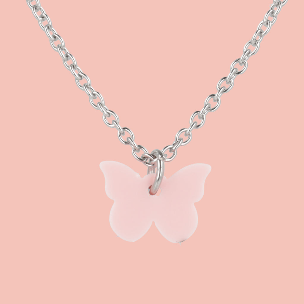 You're My Butterfly, Sugar Baby Necklace (Baby Pink) - Sour Cherry