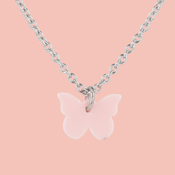 You're My Butterfly, Sugar Baby Necklace (Baby Pink) - Sour Cherry