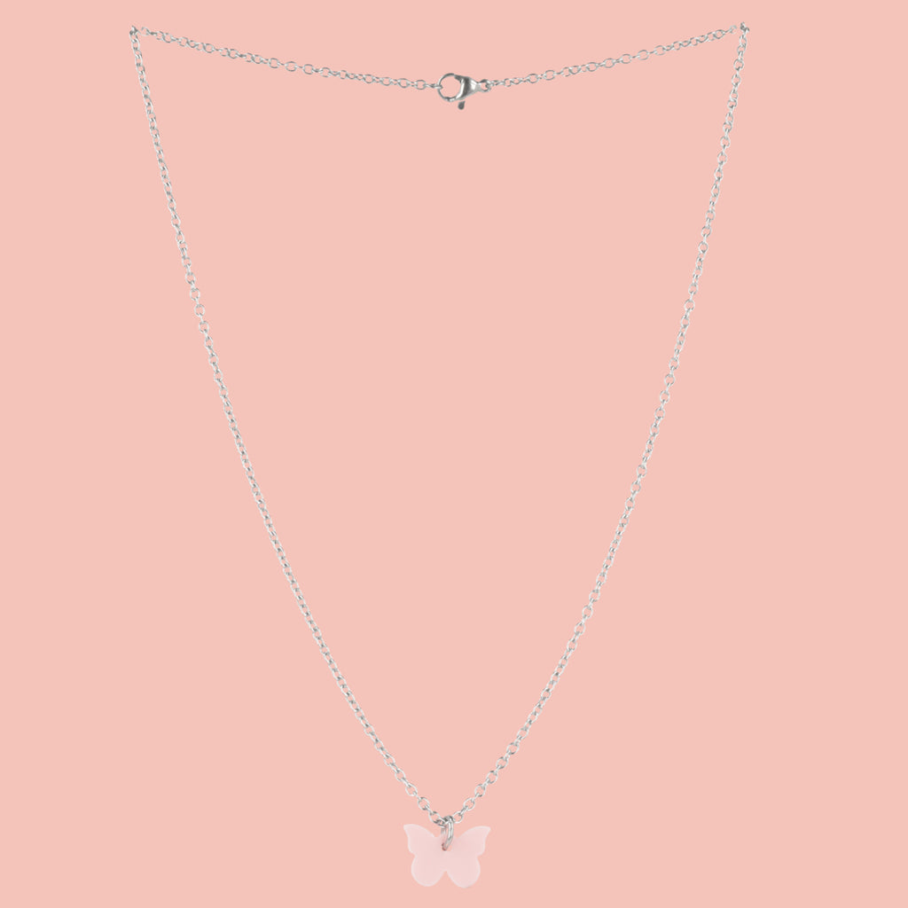 You're My Butterfly, Sugar Baby Necklace (Baby Pink) - Sour Cherry