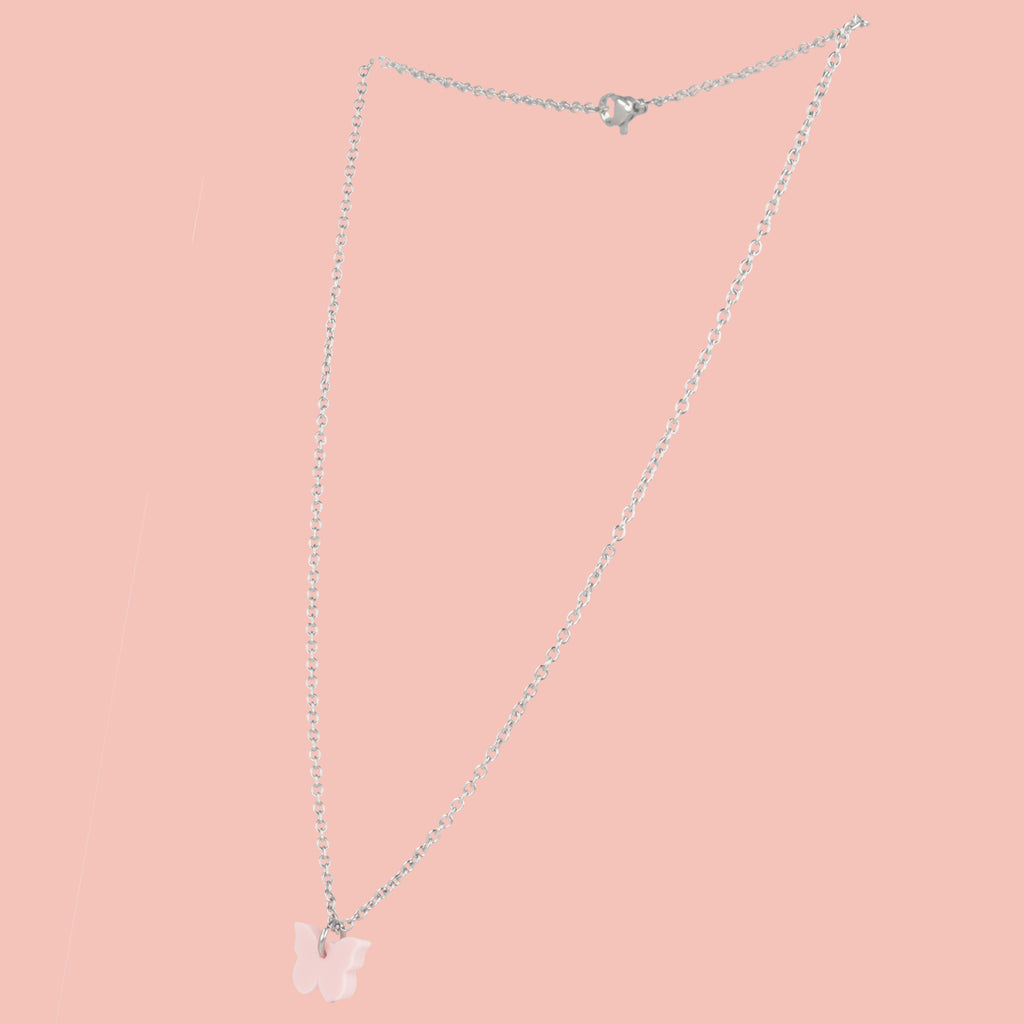 You're My Butterfly, Sugar Baby Necklace (Baby Pink) - Sour Cherry