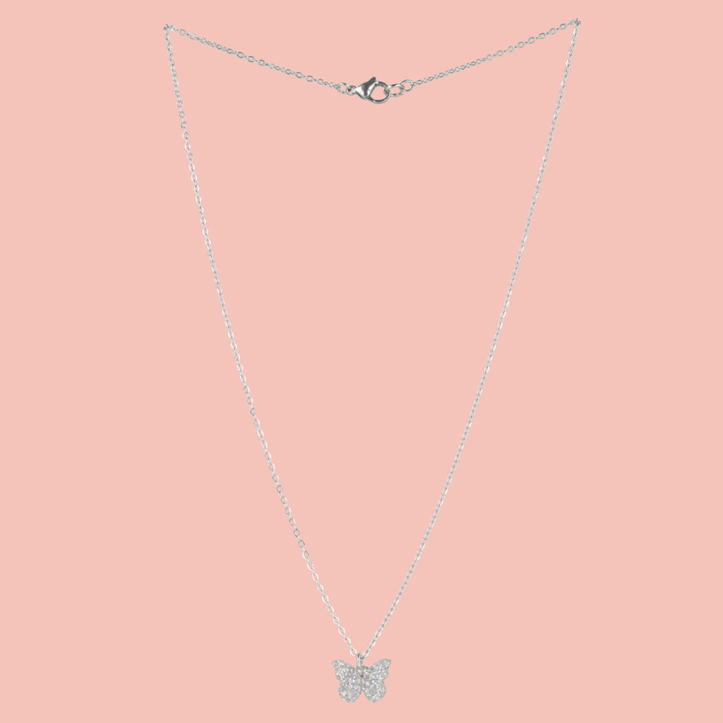 You're My Butterfly, Sugar Baby Necklace (Holographic Glitter) - Sour Cherry