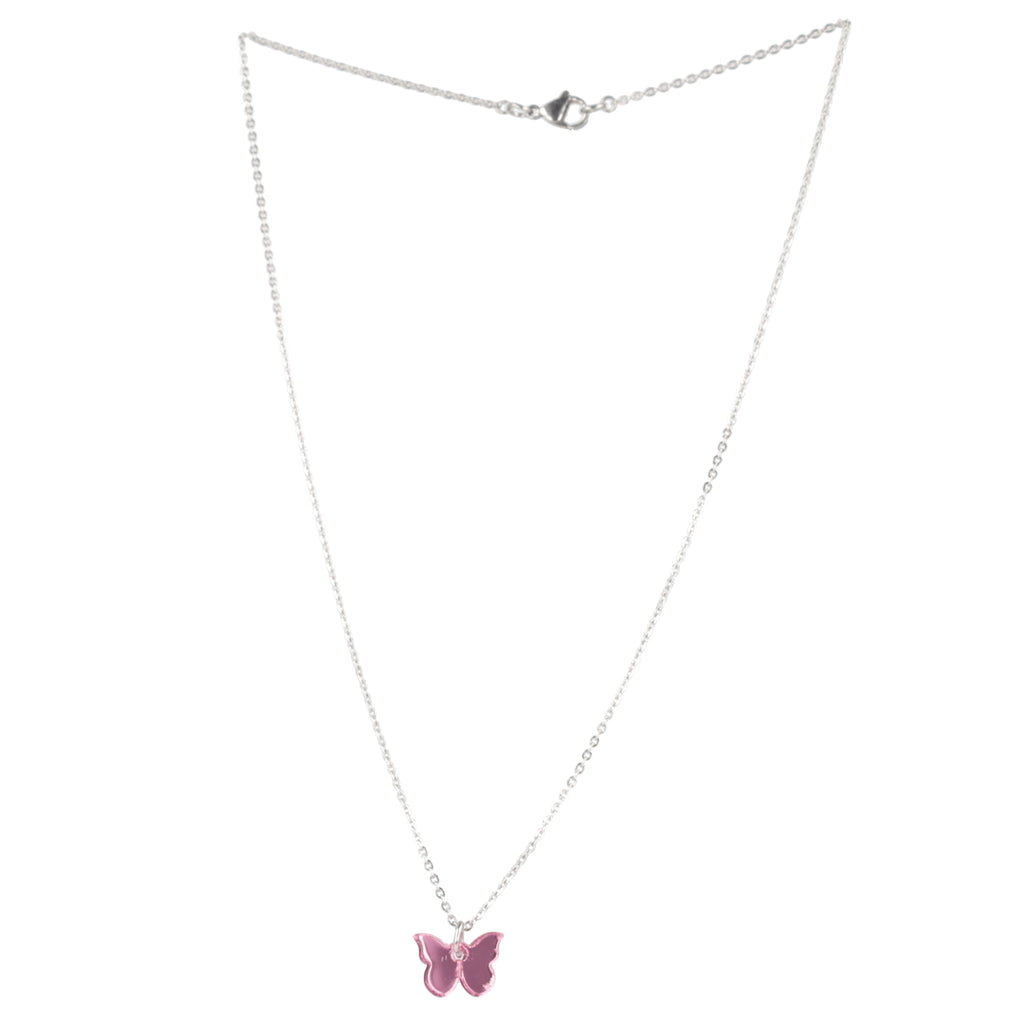 You're my Butterfly, Sugar Baby Necklace (Pink Mirror) - Sour Cherry