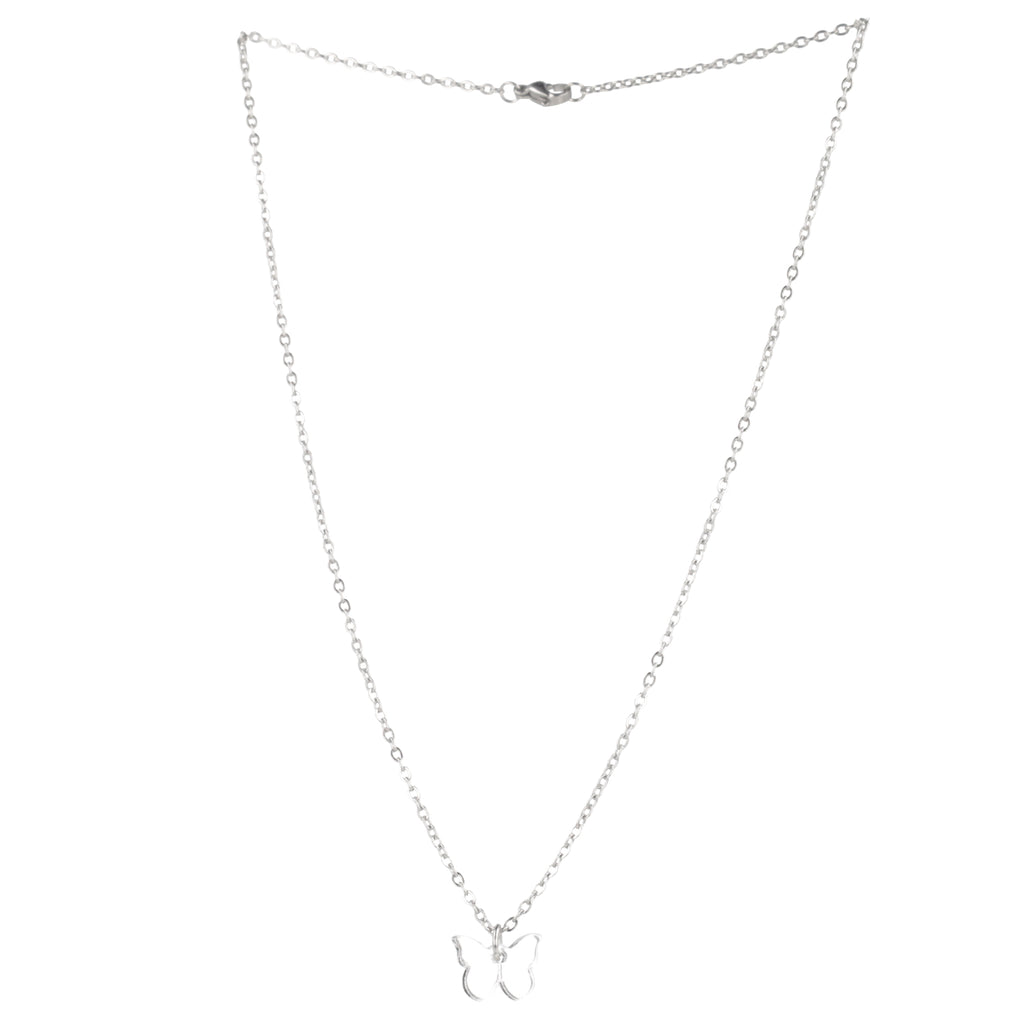 You're my Butterfly, Sugar Baby Necklace (Silver Mirror) - Sour Cherry
