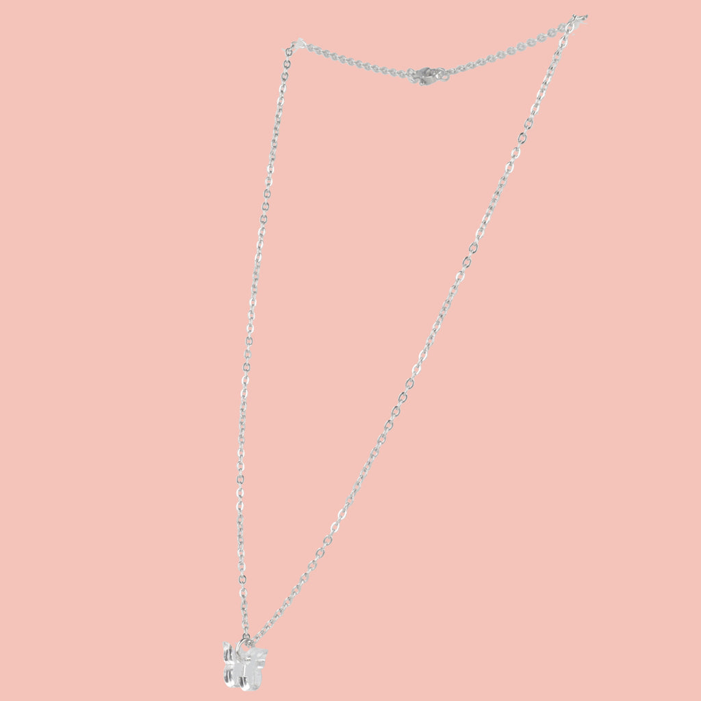 You're my Butterfly, Sugar Baby Necklace (Silver Mirror) - Sour Cherry