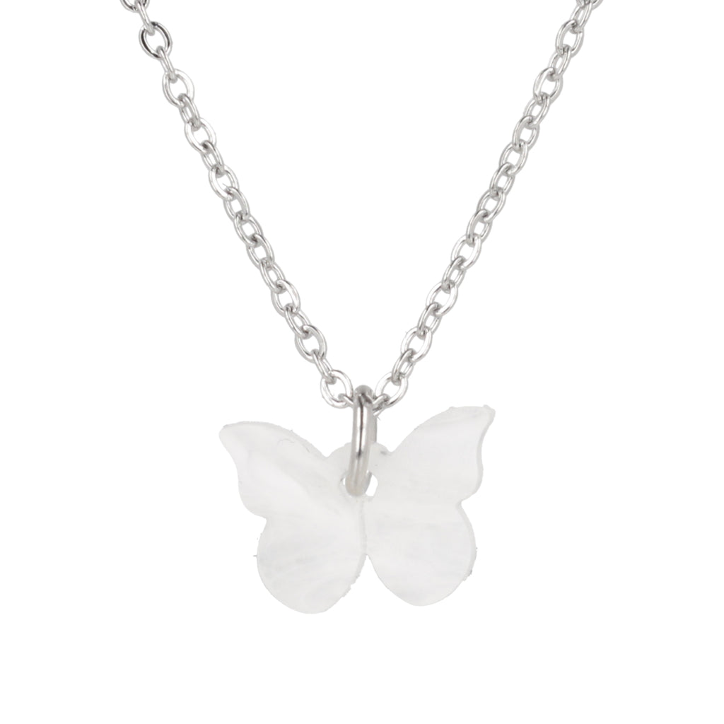 You're My Butterfly, Sugar Baby Necklace (White Marble) - Sour Cherry