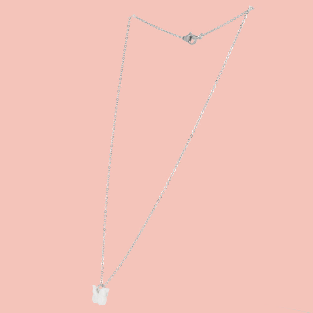 You're My Butterfly, Sugar Baby Necklace (White Marble) - Sour Cherry