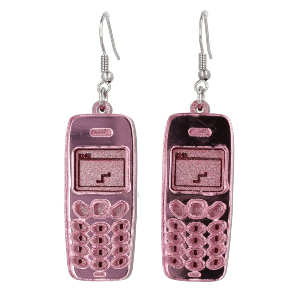 Call Me, Beep Me! Earrings - Sour Cherry