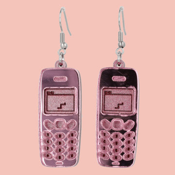 Call Me, Beep Me! Earrings - Sour Cherry