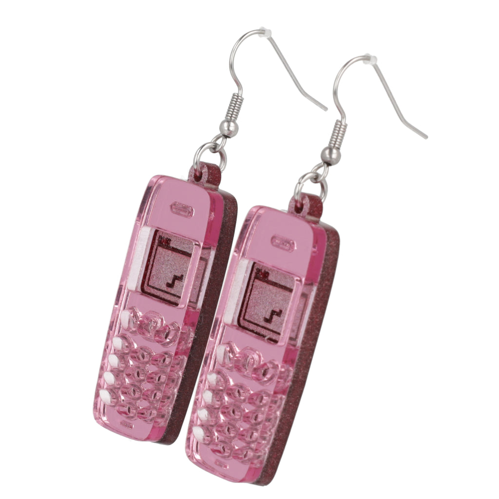 Call Me, Beep Me! Earrings - Sour Cherry