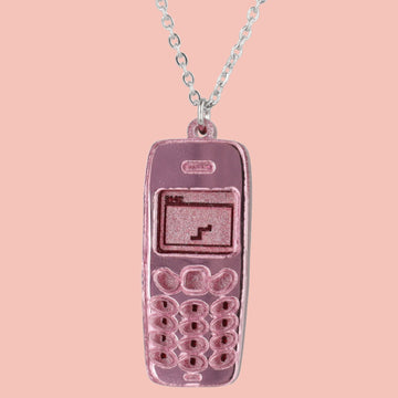 Call Me, Beep Me! Necklace - Sour Cherry