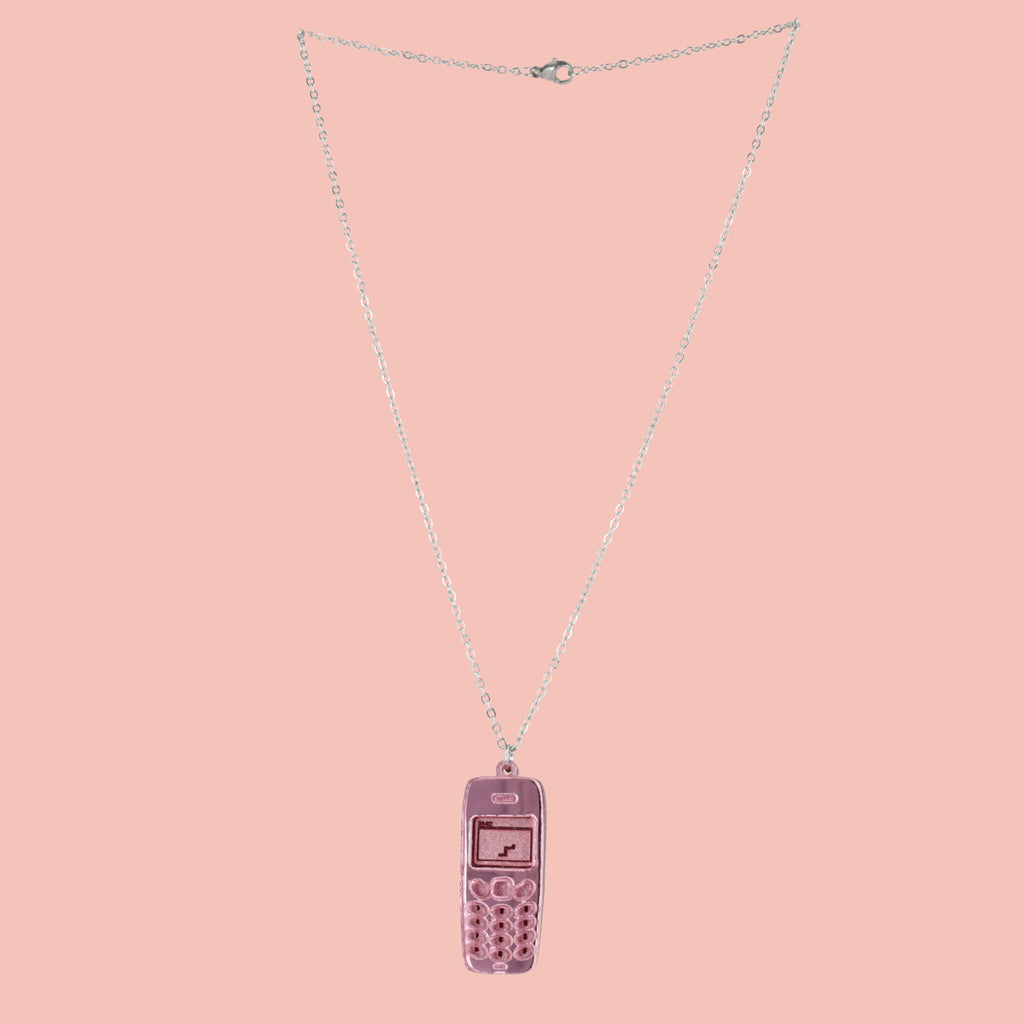 Call Me, Beep Me! Necklace - Sour Cherry